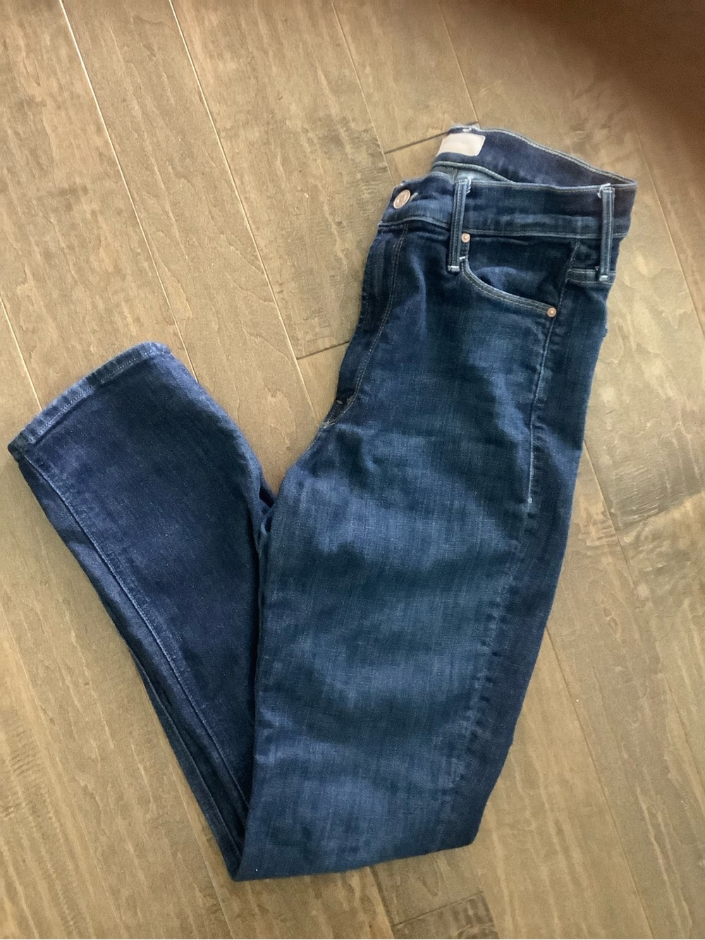 MOTHER Dark Blue Skinny Jeans